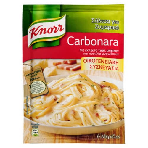 Σάλτσα Καρμπονάρα Knorr Σάλτσες Ζυμαρικών