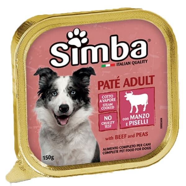 Σκυλοτροφή Pate Βόδινο Αρακά Simba Σκυλοτροφές