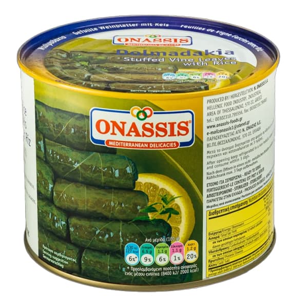 Ντολμαδάκια Ωνάσης 2kg Κονσέρβες