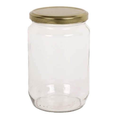Βάζο Με Πώμα Χρυσό Uniglass 22147/C01 720cc 12τεμ. Βάζο Γυάλινο