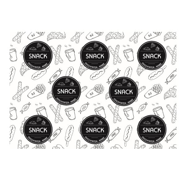 Ριζόχαρτο Τυπωμένο Snack 1 Χρώμα OEM 25x35cm 10kg Ριζόχαρτο