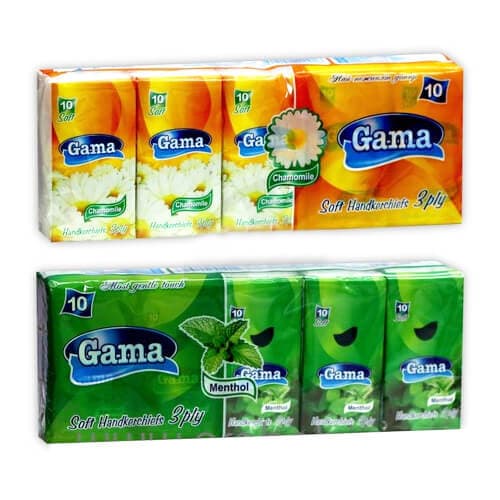Χαρτομάντηλα Gama Χαμομήλι Μέντα Χαρτομάντηλα