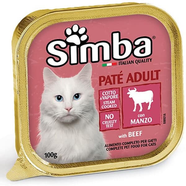 Γατοτροφή Pate Βοδινό Simba Γάτας