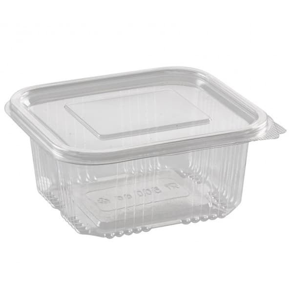 Θήκη Τετράγωνη Lux Plast 500gr ft208-500 50τεμ Σκεύη PET και Πλαστικά