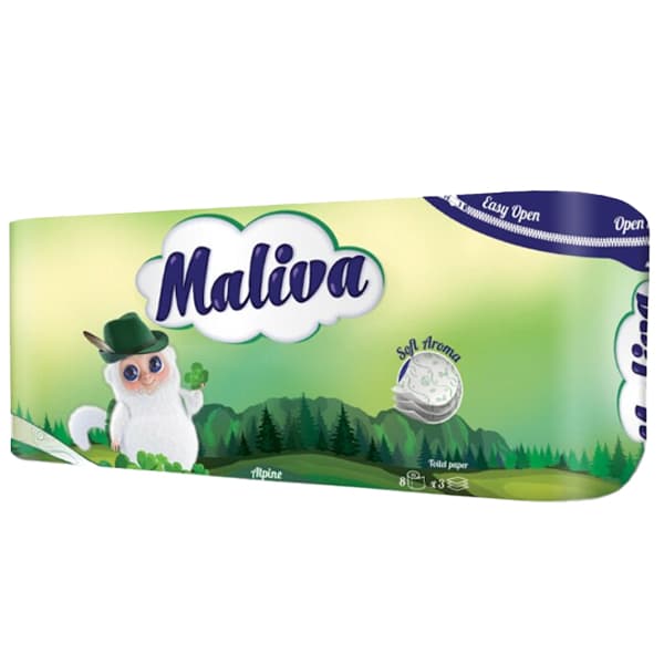 Χαρτί Υγείας Maliva alpine ΧΑΡΤΙΑ ΥΓΕΙΑΣ
