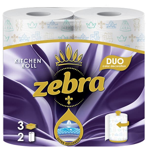 Χαρτί Κουζίνας Zebra Duo Χαρτιά Κουζίνας