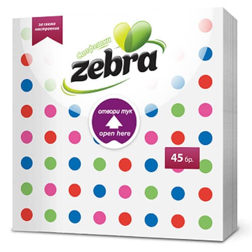 Χαρτοπετσέτα Zebra Οικιακές Χαρτοπετσέτες