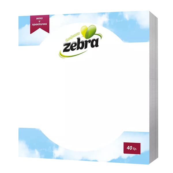 Χαρτοπετσέτα Λευκή Zebra Χαρτοπετσέτες