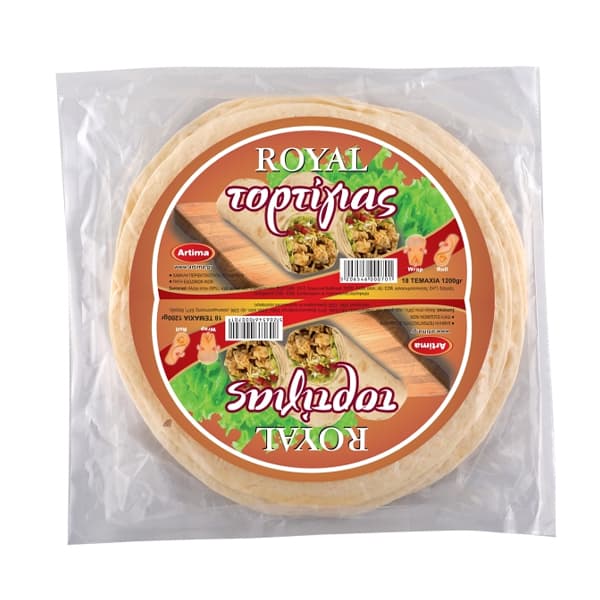 Τορτίγιες Σταρένιες Royal 25cm 1200gr 18τεμ. 02.1.039 Ψωμί & Αρτοσκευάσματα