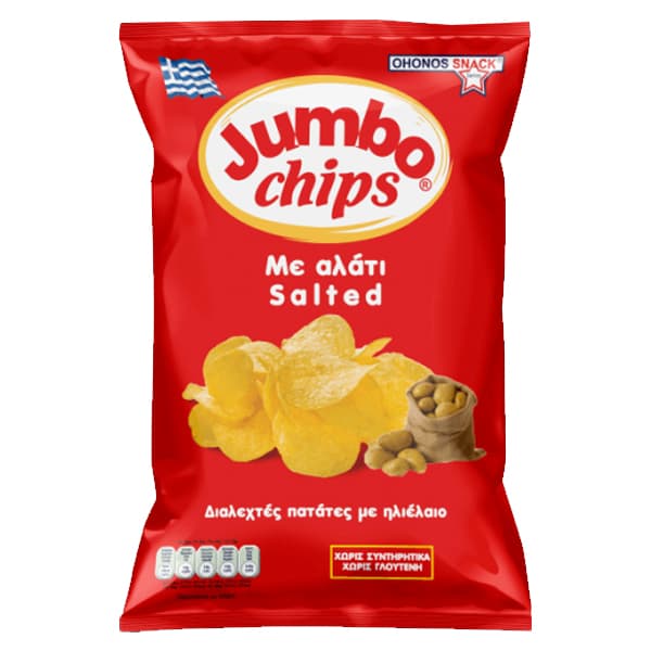 Chips Αλάτι Χωρίς Γλουτένη Jumbo Πατατάκια