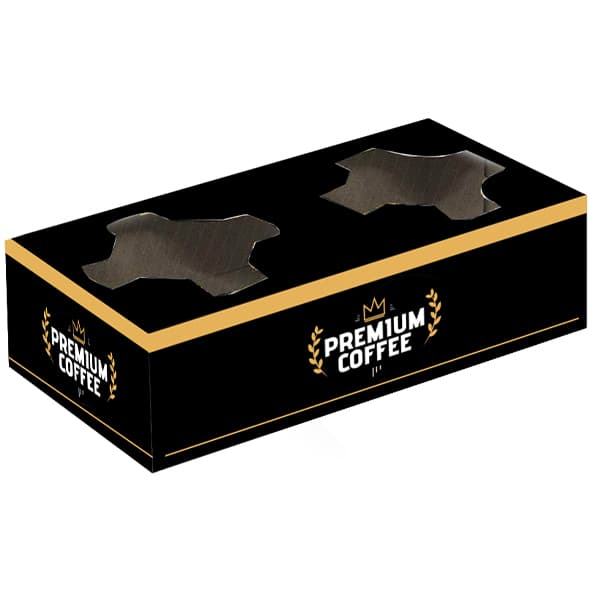Ποτηροθήκη 2 Θέσεων Premium Coffee Gold Ποτηροθήκες