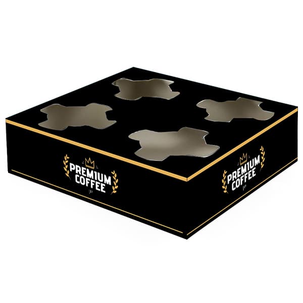 Ποτηροθήκη 4 Θέσεων Coffee Gold Είδη Μιας Χρήσεως