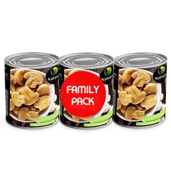Μανιτάρια Τεμαχισμένα Natura family Pack Κονσέρβες Μανιτάρια