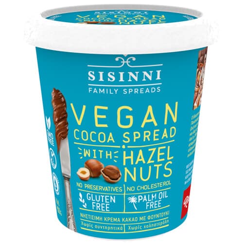 Κρέμα Κακάο Φουντούκι Sisinni Vegan Πραλίνα