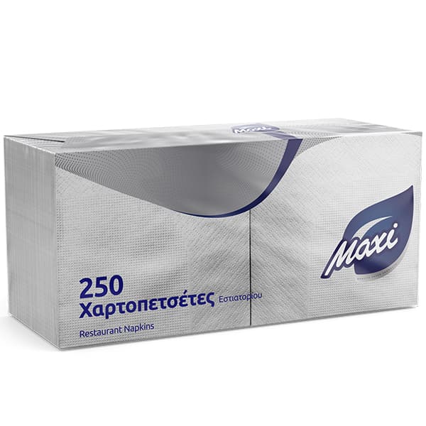 Χαρτοπετσέτα Εστιατορίου Λευκή Maxi Χαρτοπετσέτα