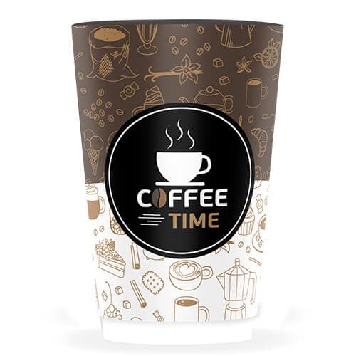 Ποτήρι Χάρτινο Coffee Time Double Wall 8oz 25 Τεμ. Ποτήρια Χάρτινα