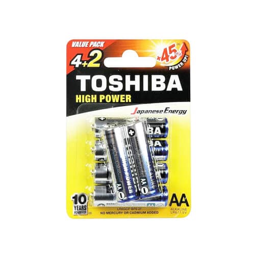 Μπαταρία Toshiba Aa 4+2τεμ. Αλκαλική Με Φόρο 0,02€ Μπαταρίες