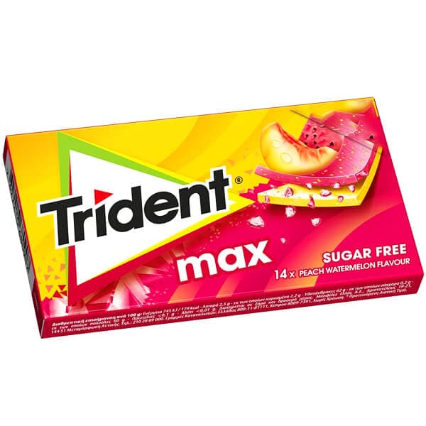 Trident Max Ροδάκινο Καρπούζι Τσίχλες