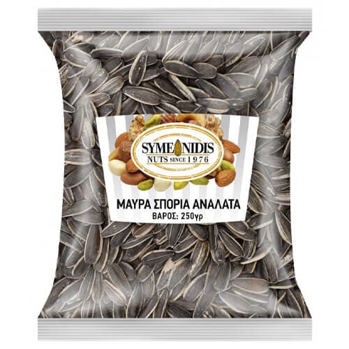 Σπόρια Μαύρα Ανάλατα Συμεωνίδης 250gr Ξηροί Καρποί