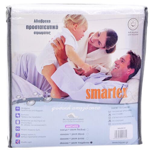 Επίστρωμα Αδιάβροχο Πετσετέ OEM 30cm 180x200cm Λευκά Είδη