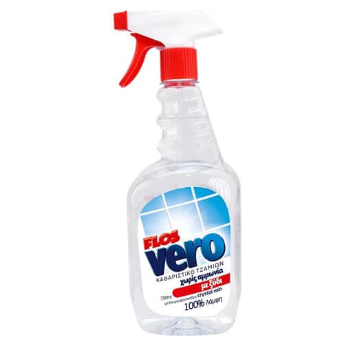 Καθαριστικό Τζαμιών Με Ξύδι Vero 750ml Αντλία Διαφανές Καθαριστικά Τζαμιών