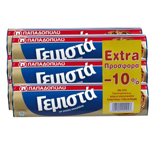 Γεμιστά Σοκολάτα Παπαδοπούλου 6x200gr Σοκολατοειδή
