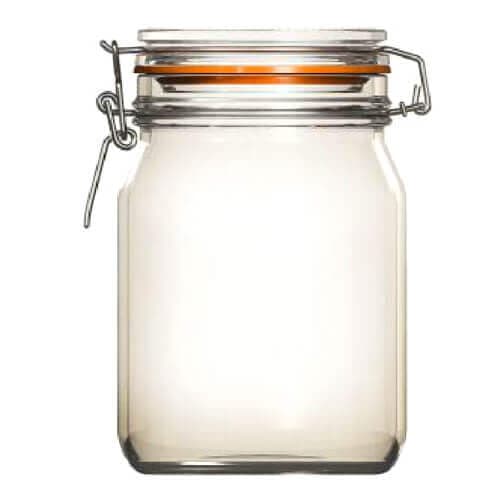Βάζο Γυάλινο Με Καπάκι Uniglass Econ 22506 1000ml Βάζο Γυάλινο