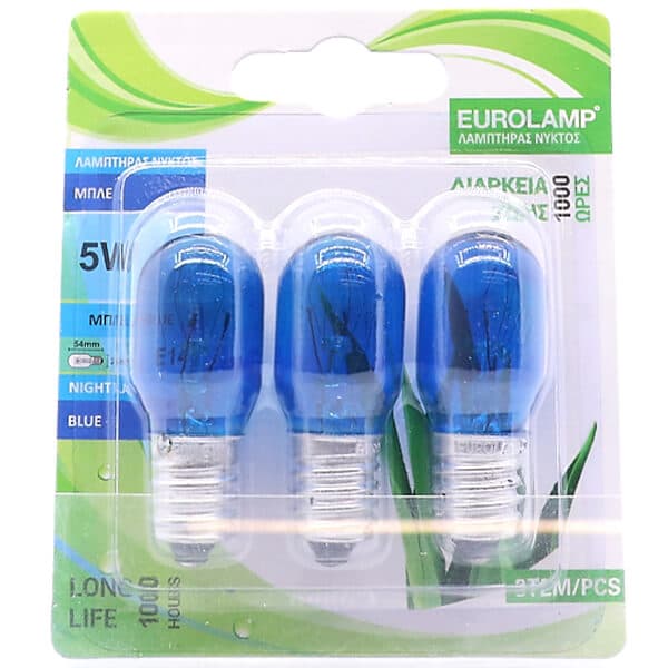 Λάμπα Νυκτός Eurolamp Μπλε E14 Λάμπες