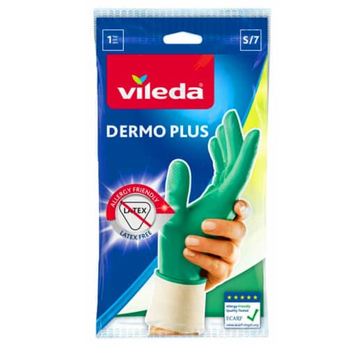 Γάντια Νιτριλίου Dermo Plus Vileda Πράσινα Medium Γάντια Νιτριλίου