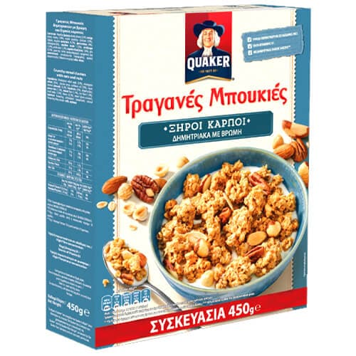 Τραγανές Μπουκιές Ξηροί Καρποί Quaker Δημητριακά