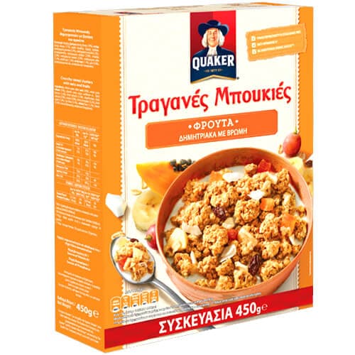 Τραγανές Μπουκιές Φρούτα Quaker Δημητριακά