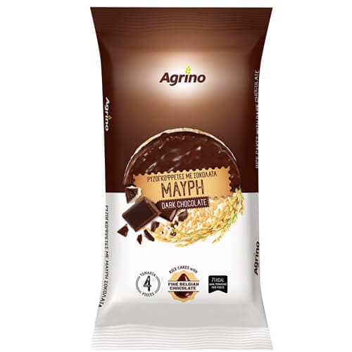 Ρυζογκοφρέτες Επικάλυψη Μαύρη Σοκολάτα Agrino Ρυζογκοφρέτες