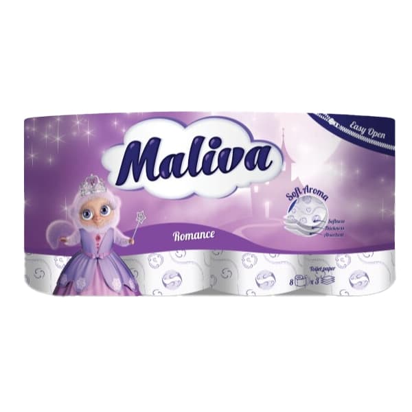 Χαρτί Υγείας Maliva Romance 3 φύλλων