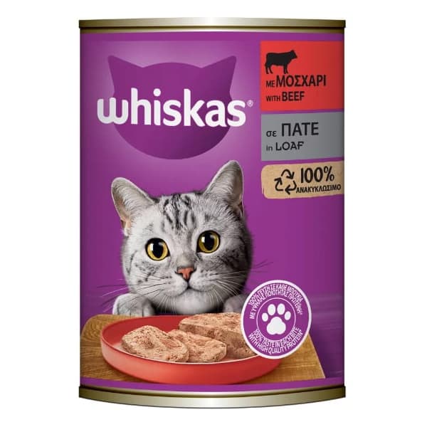 Γατοτροφή Πατέ Whiskas Μοσχάρι ΓΑΤΟΤΡΟΦΕΣ