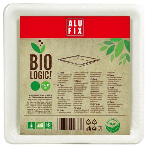 Πιάτα Βιοδιασπώμενα Biologic! Πολυγωνικά
