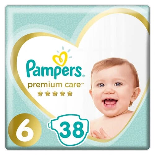Pampers Premium Care Νο6 38τεμ 13kg+ Jumbo Βρεφικές Πάνες