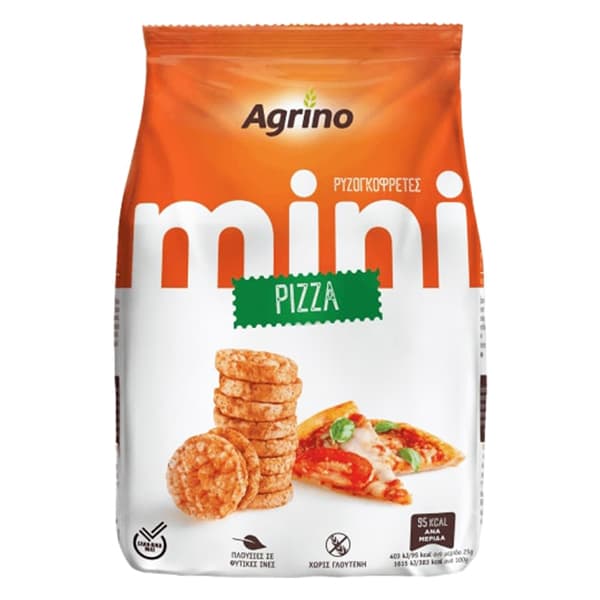 Ρυζογκοφρέτες Μίνι Pizza Agrino Ρυζογκοφρέτες