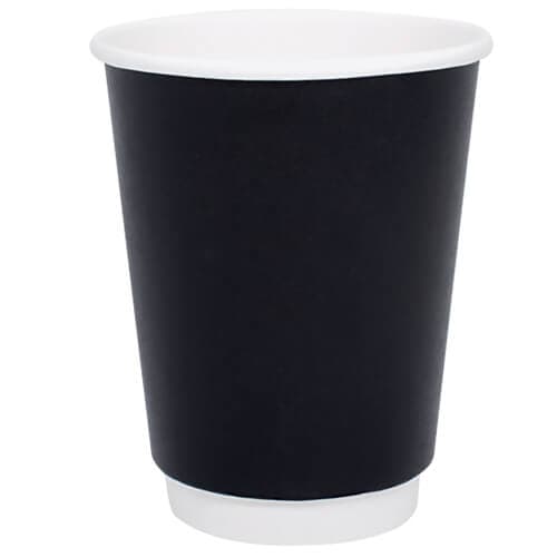 Ποτήρι Χάρτινο Μαύρο Double Wall 8oz 25τεμ. Ποτήρι Χάρτινο