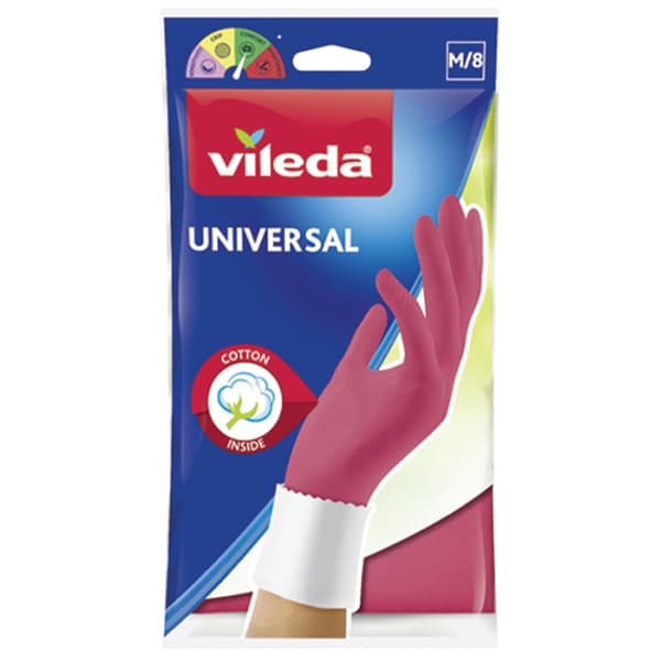 Γάντια Vileda Universal Ροζ Medium Γάντια Καθαρισμού