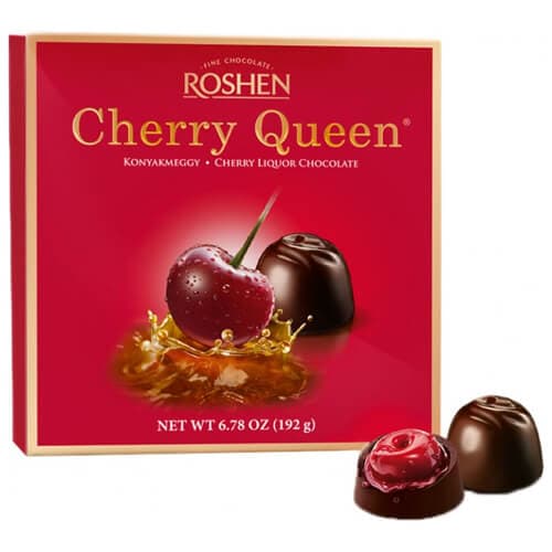 Σοκολατάκια Cherry Queen Roshen 192gr Με Βύσσινο Και Λικέρ Βύσσινο ΣΟΚΟΛΑΤΕΣ