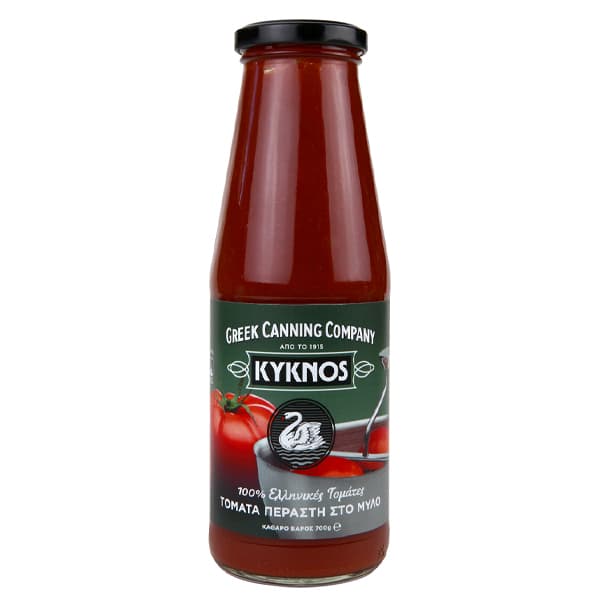Τομάτα Περαστή Στον Μύλο Κύκνος 700gr Γυάλινο Τομάτα