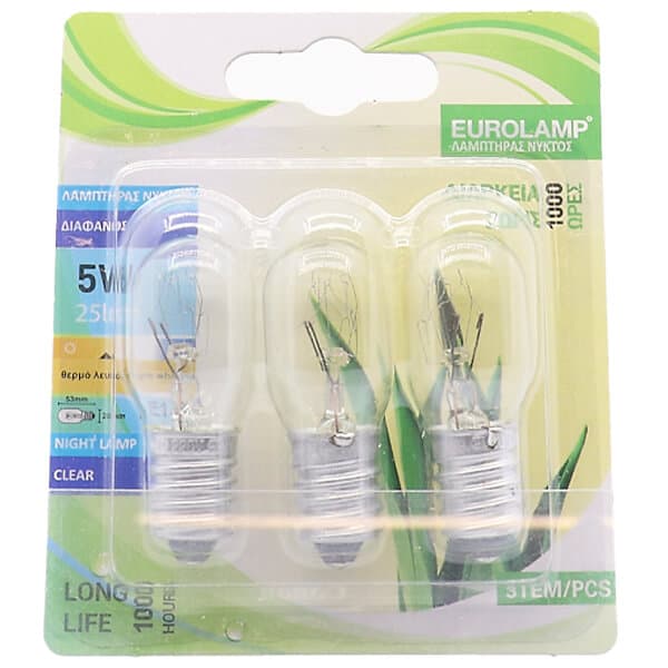 Λάμπα Νυκτός E14 Διαφανής Eurolamp Λάμπα