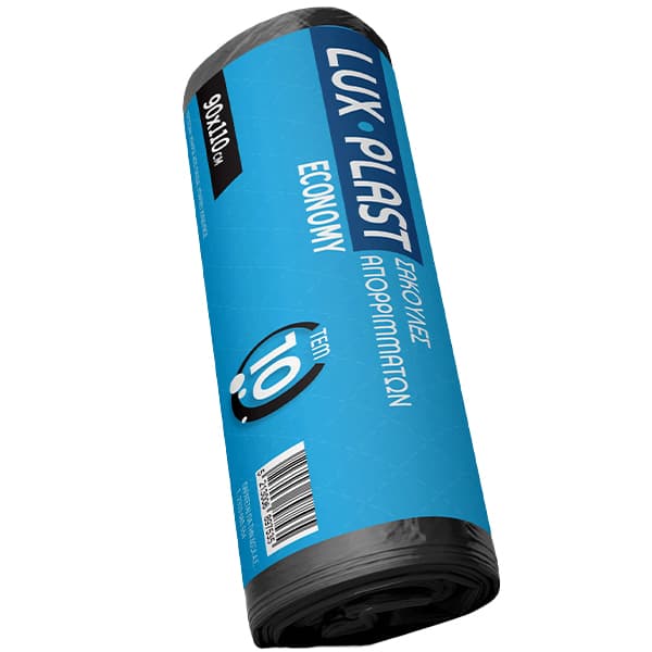 Σακούλα Απορριμμάτων Ρολό Lux Plast Economy 10τεμ. 90x110cm Σακούλα Απορριμμάτων
