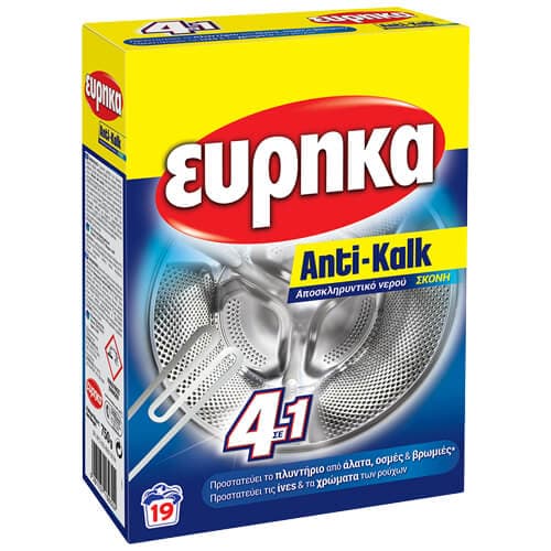 Σκόνη Antikalk Εύρηκα Αποσκληρυντικό Πλυντηρίου