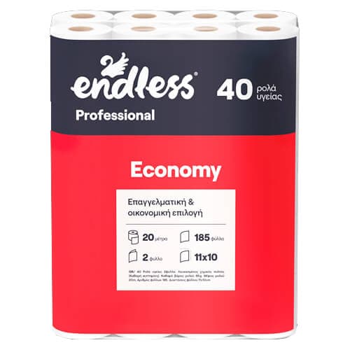 Χαρτί Υγείας Endless Economy 40 Ρολά Χαρτιά Υγείας
