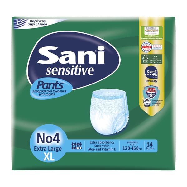 Εσώρουχα Ακράτειας Sani Pants No4 14τεμ Extra Large Εσώρουχα Ακράτειας