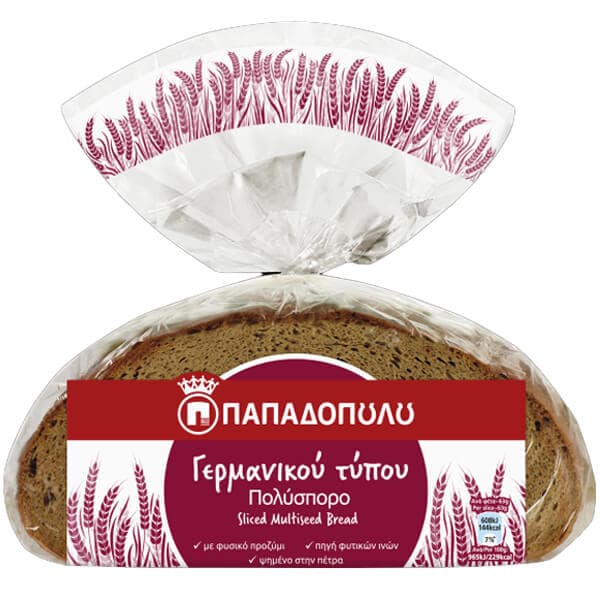 Ψωμί Γερμανικού Τύπου Πολύσπορο Παπαδοπούλου Ψωμί Πολύσπορο