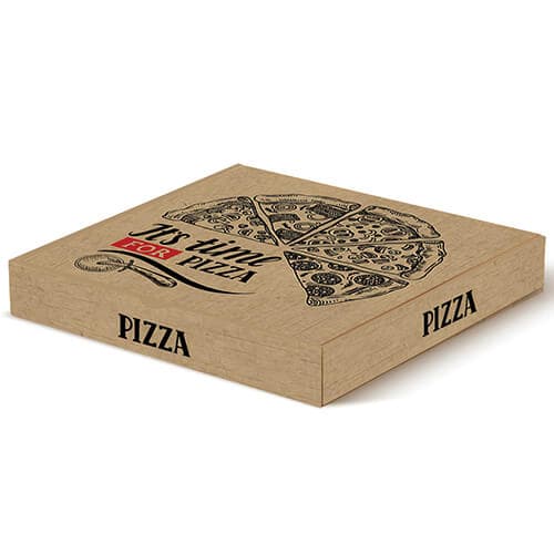 Pizza Κραφτ Its Pizza Time 33x33x4cm 100 Τεμάχια Microwelle Κουτιά Πίτσας