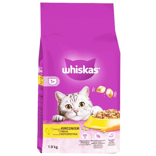Γατοτροφή Κροκέτα Κοτόπουλο Whiskas 1.9kg Γατοτροφή