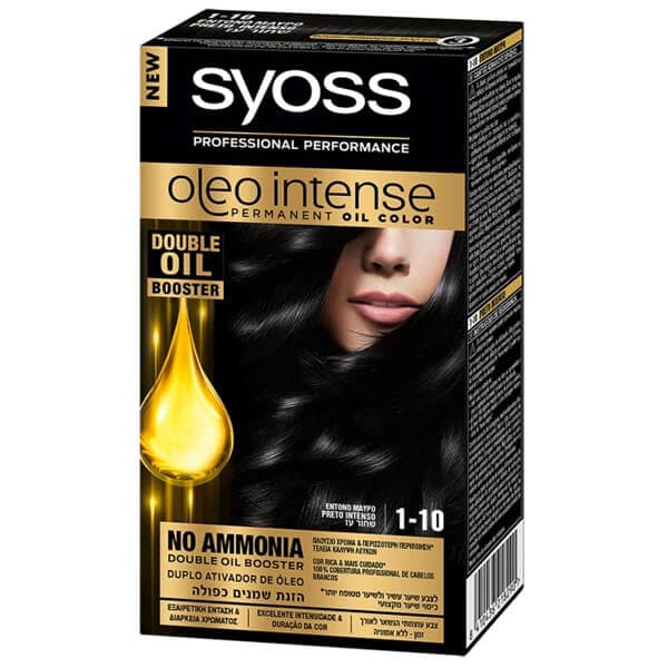 Βαφή Μαλλιών Oleo Syoss Έντονο Μαύρο